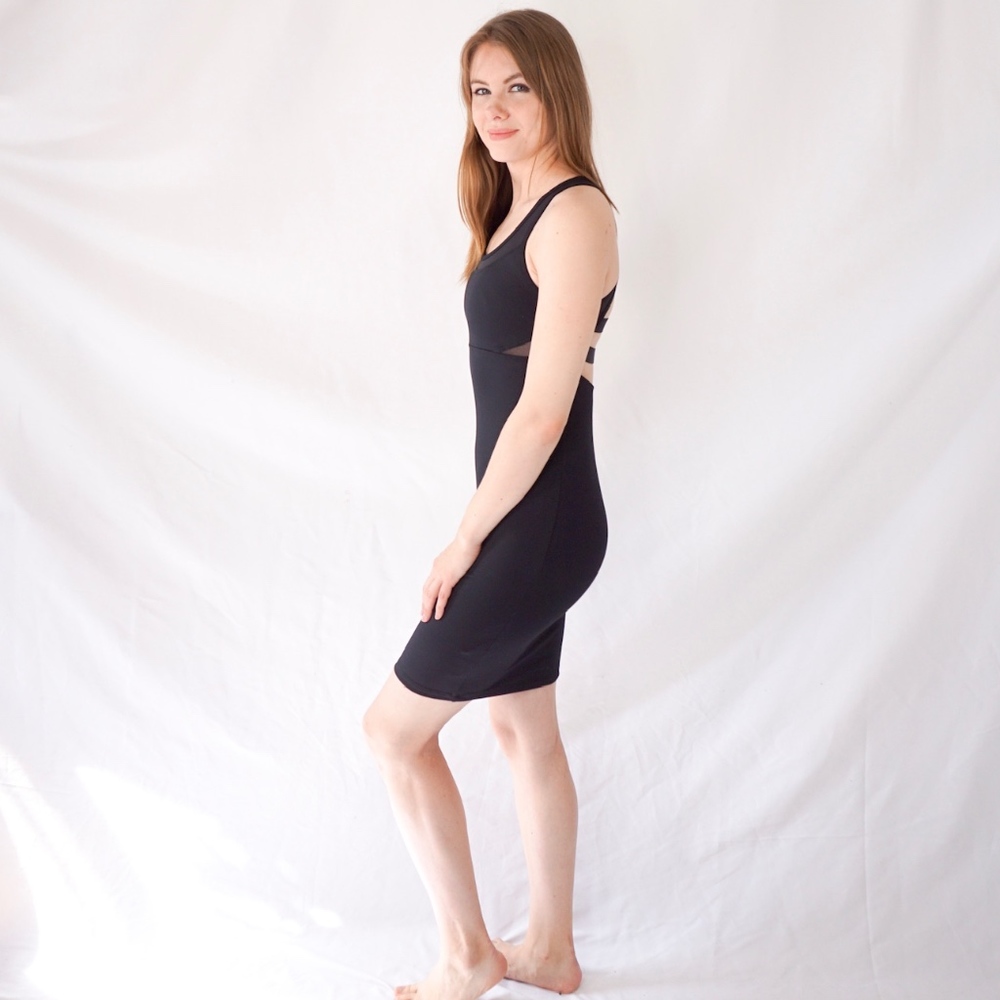 FABLETICS Tropez Black Mini Dress Racer Back 0490 - Picture 5 of 8